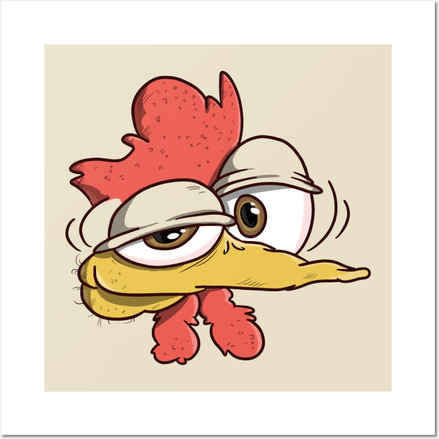 Chicken Face Cartoon Wall Art by PLMaszat9405